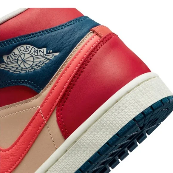 Women's Air Jordan 1 Mid SE in French Blue/Magic Ember - Picture 13 of 13